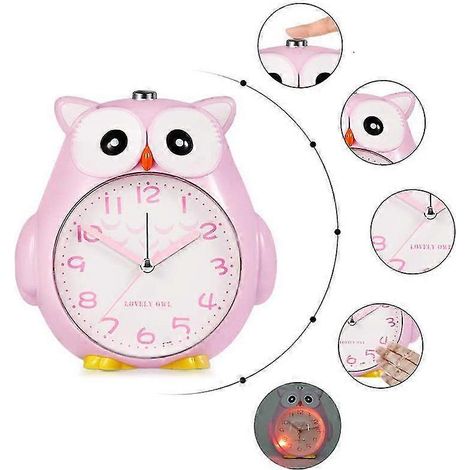 Réveil hibou sans tic-tac, avec fonction snooze pour la chambre. (1/5)