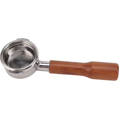 Porte-filtre à café 58 mm en acier inoxydable, amovible, résistant à la chaleur, hautement compatible, facile à nettoyer, porte-filtre à double poignée pour Breville 9 C1, couleur palissandre (1/5)