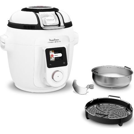 Star+ - Multicuiseur & Airfryer - Cookeo Infinity - 19 Modes - Pression 80 Kpa - Air Fryer - Wi-fi - 150 Recettes - Cuve - Gpe S