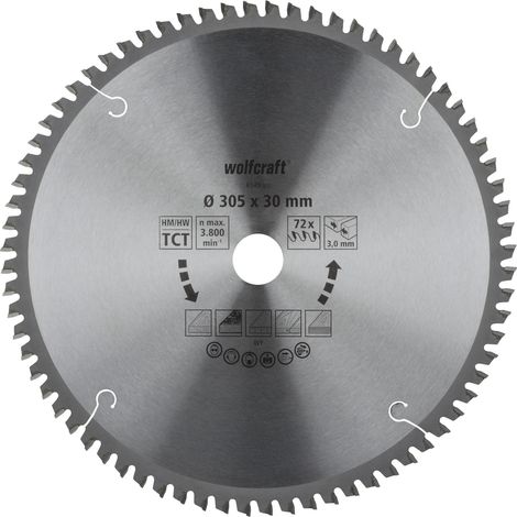 wolfcraft - Discos de sierra de tronzar e ingletar serie naranja (corte finos y limpios) - ref.6549000 (1/2)