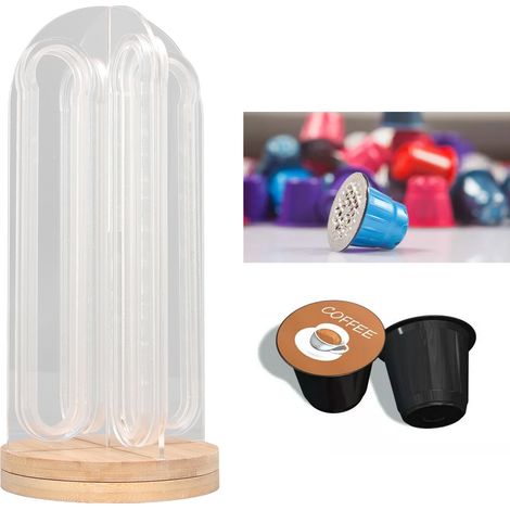 Porte-capsules à café rotatif à 56 trous / support de rangement pour capsules à café (1/5)