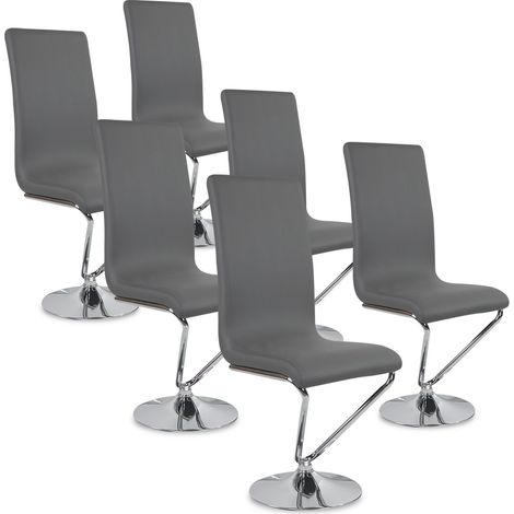 Lot de 6 chaises design Colami Gris (1/4)