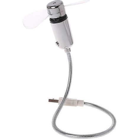 Mini-USB-LED-Uhr-Ventilator mit Echtzeitanzeige, USB-betrieben, blinkende Echtzeitanzeige