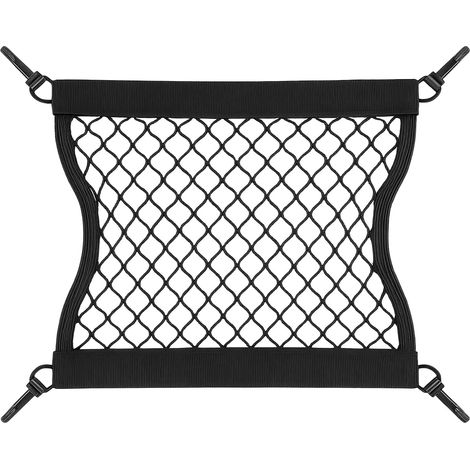 Filet à bagages pour vélo et trottinette électriques, filet de rangement élastique à 4 crochets, filet pour panier de vélo, filet pour casque de moto, sac de rangement pour accessoires de casque, file (1/5)
