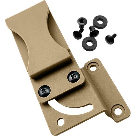 Étui KYDEX avec clip de ceinture, clip de fourreau, accessoires pour étui de transport extérieur, outil pour étui KYDEX, clip de ceinture pour étui K avec vis, couleur désert, style C (1/5)