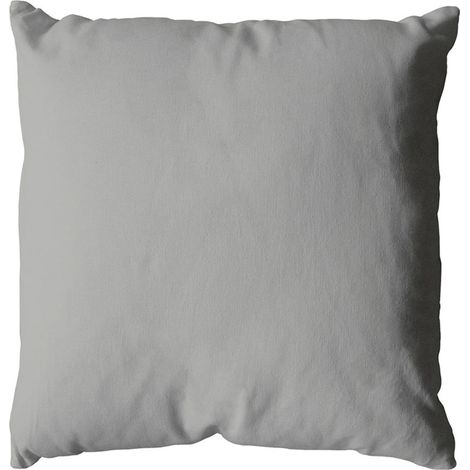 Coussin déhoussable 60 x 60 cm LOLA 100% coton coloris GRIS