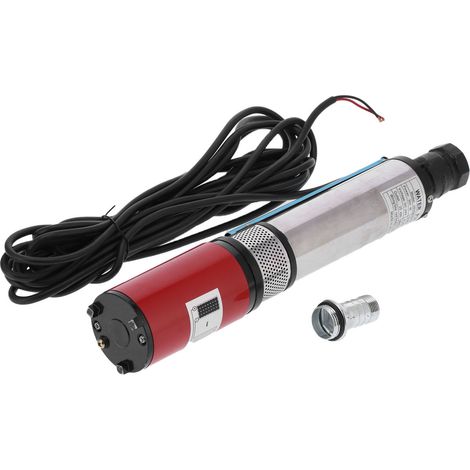 Pompe immergée DC DeepWell S435 24V, gros débit, haute hauteur de refoulement, moteur solaire batterie, laiton, roue flottante, pour forage (1/5)