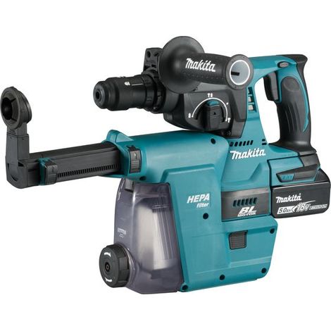 MAKITA Akku-Kombihammer SDS-PLUS 18V / 5,0 Ah / 24 mm mit Staubabsaugung DX07 - DHR243RTJW