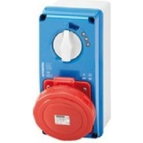 Presa Verticale Interbloccata Gewiss GW66242 Con Fondo IP67 3P+N+T 32A 400V