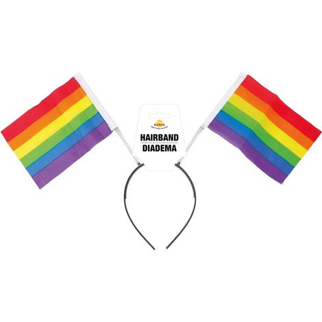 Diadema con banderas LGBT arcoíris y coloridas (1/2)