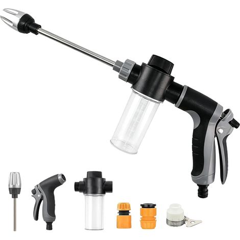 Nettoyeur Pistolet Haute Pression Portable - Pistolet de Nettoyage Puissant Tuyau d'arrosage en Nettoyeur Puissant pour Voiture, Jardin Terrasse (1/5)