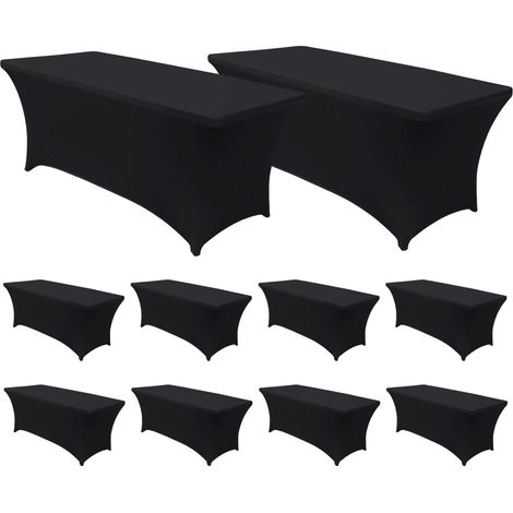 MegaPack 10 Fundas para Mesas Plegables Rectangulares Catering 150x74cm 7house