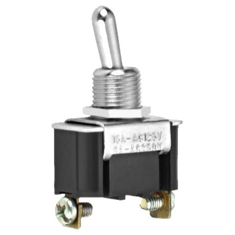 Interrupter with base, three pins, two positions, MTS102, with levier, 6A 125V, two positions, three pins, 3A 250V, autobloquant, autoréinitialisable.