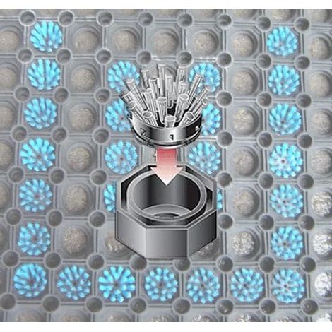 Cepillos de inserción para alfombrilla de anillos de goma, juego de 10, color azul