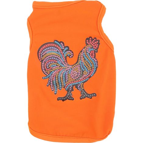Vêtements pour animaux de compagnie, vêtements en coton pour animaux de compagnie avec outils de peinture diamant en résine à faire soi-même pour chiots, orange M (1/5)