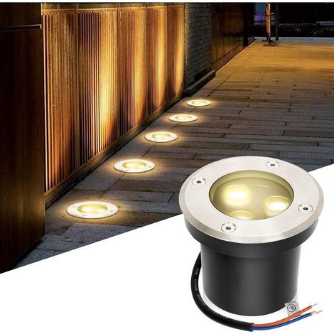 Projecteur Encastrable Extérieur LED 3W Blanc Chaud IP65 Étanche pour Jardin Terrasse Piscine Résistant 230V - AUTRES (1/4)
