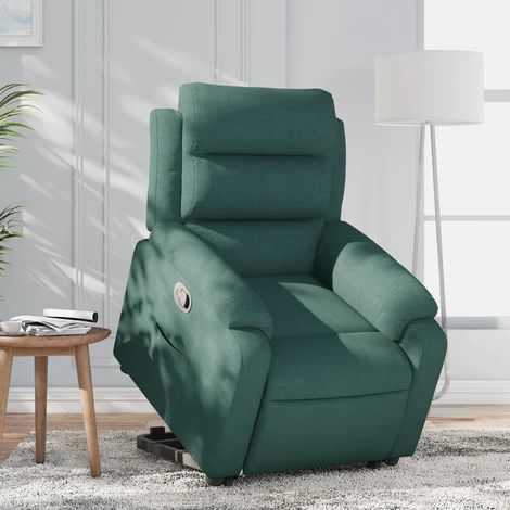 Maison Exclusive - Relaxsessel mit Aufstehhilfe Dunkelgrün Stoff (1/5)