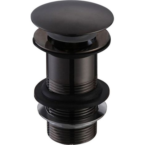Signature Mushroom Unslotted Basin Waste - Matt Black