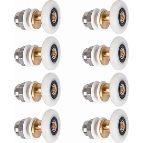 Shower door rollers, sliding door rollers, shower cubicle door rollers, replacement wheel for 23 mm wheel diameter (1/4)