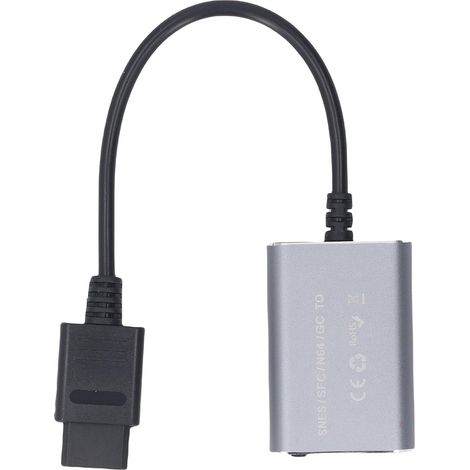 Retro Game Console to HDTV Adapter, 720P HD Video Converter for N64 with 4:3/16:9 PAL/NTSC Switch, Supports AV Video Output for an Enhanced Gaming Experience (1/5)