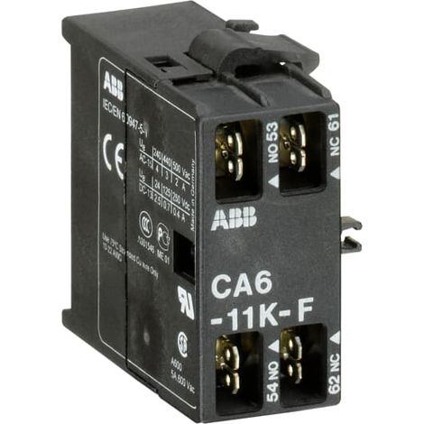 Contact auxiliaire ABB CA6 2 contacts 1NF/1NO Surface ( Prix pour Paquet de 10 )