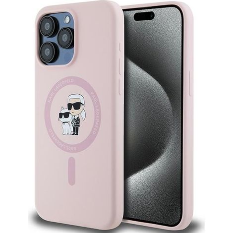 Karl Lagerfeld MagSafe Pink iPhone 15 Pro Max Hülle (1/5)