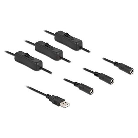 DELOCK 86798 CÂBLE ÉLECTRIQUE NOIR 1 M USB A (1/4)