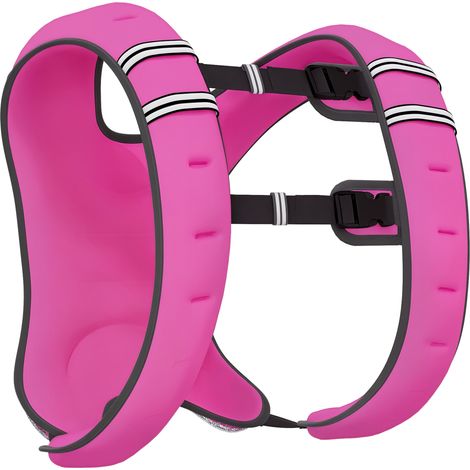 Gilet lesté - HOMCOM - 8 kg, pour homme et femme, avec poche de rangement - tissu Oxford, sable métallique - 40 x 35 cm - rose