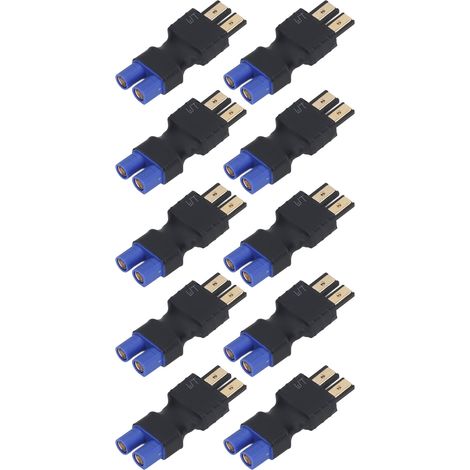 10 EC3 Stecker-Buchse-Adapter für Fernbedienungsbatterieanschlüsse, geeignet für Auto-, Flugzeug- und Bootsmodelle. (1/4)