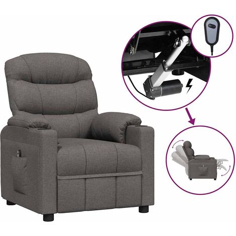 Maison Exclusive - Poltrona Elettrica Reclinabile Grigio Scuro in Tessuto