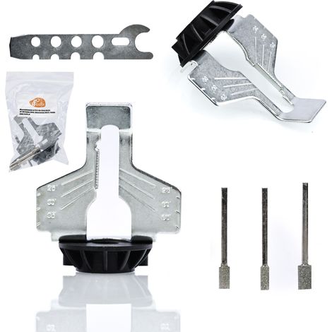 Afilador de Cadena para Motosierra – 3 Rodillos Abrasivos Intercambiables  Acero y Plástico, Montaje en Amoladora, 7x4 cm  Silvicultura y Jardinería (1/5)