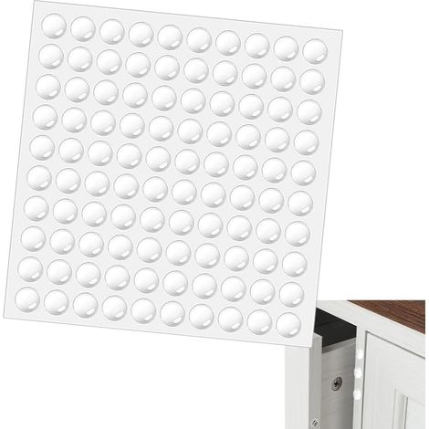 100 Transparent Rubber Bumpers – Self-Adhesive, Noise-Reducing & Universal for Doors, Furniture, and Drawers (10mm)