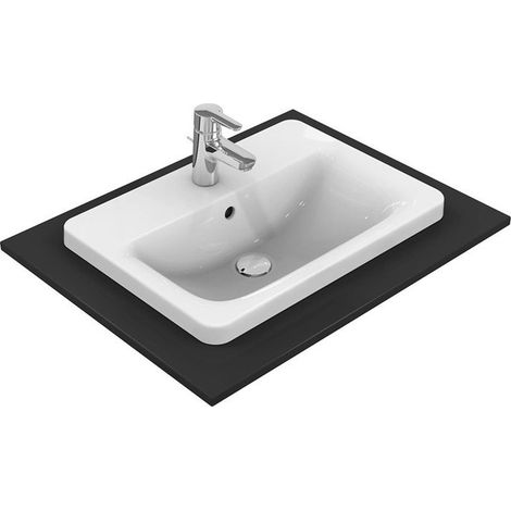 Lavabo à encastrer CONNECT rectangulaire 580x430x175mm blanc