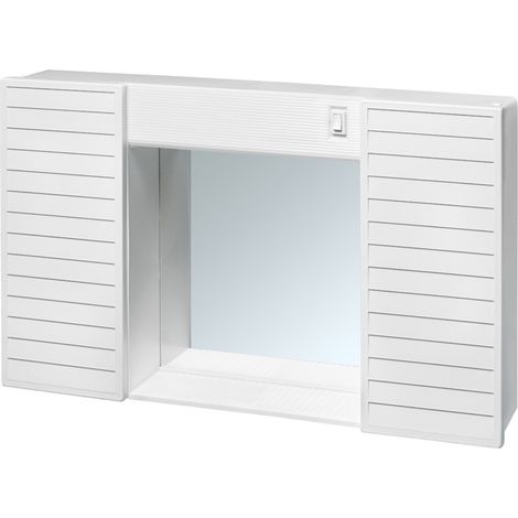 Specchio con due antine bianco misure cm. 58x37x12 (1/3)
