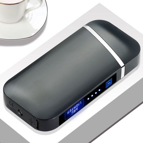 Lighter Rechargeable USB - Windproof Flameless Lighter With LED Power Indicator - For Camping Travel Outdoor Use - 1 Piece (1/5)