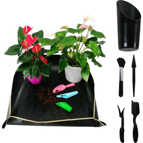 Potting Mat 100 x 100 cm with 5 Gardening Tools (1/5)