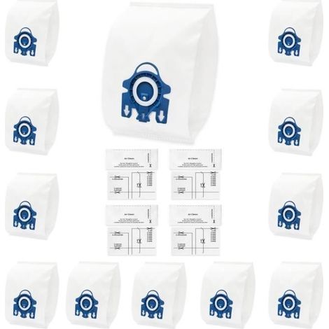 12 sacs d'aspirateur avec 4 filtres pour Miele GN 3D C1 C2 C3 S2000 S5000 S8000 (1/5)