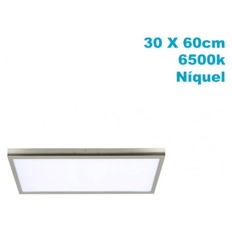 Panel LED Tivoli superficie 36W 6500K níquel 30x60cm (1/3)