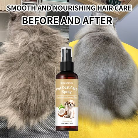 KineShineX Pet Detangling Spray entfernt mühelos Verfilzungen und Knoten und wurde speziell entwickelt, um das Fell geschmeidig zu halten. (1/5)