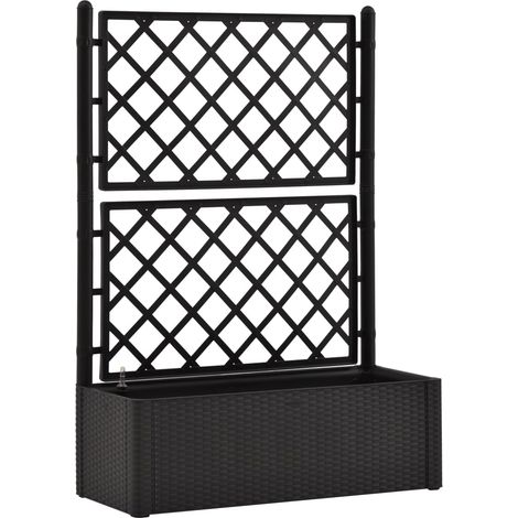 INLIFE Lit surélevé de jardin treillis système d'arrosage Anthracite (1/5)