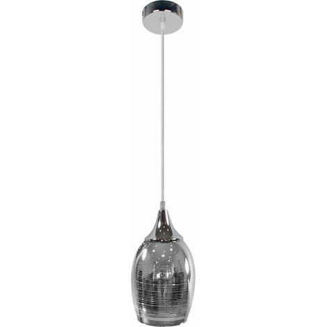 Suspension Candellux Marina verre chromé Ø14 E27 125cm (1/5)