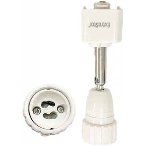 2 Kit Portalampade Adattatori Convertiore Da Binario Monofase a GU10 Snodabile