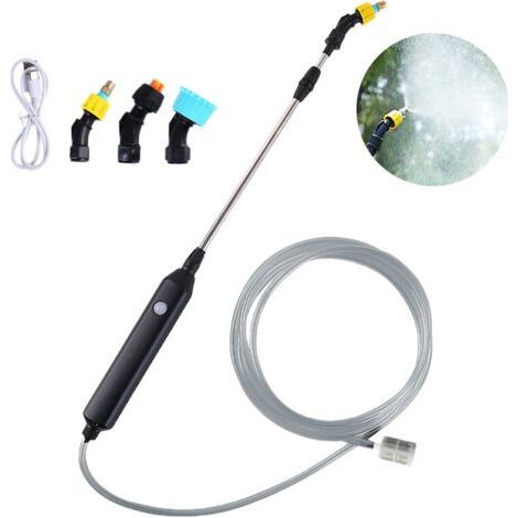 Ouylaf – Pulvérisateur électrique 2400 mAh – Longueur télescopique 21-59 cm – Tuyau 5m avec 3 buses pour arrosage, désherbage et lavage (1/5)