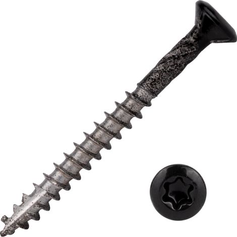 Schrauben für keilstülpschalung Schwarz Edelstahl 410 4 x 40 mm