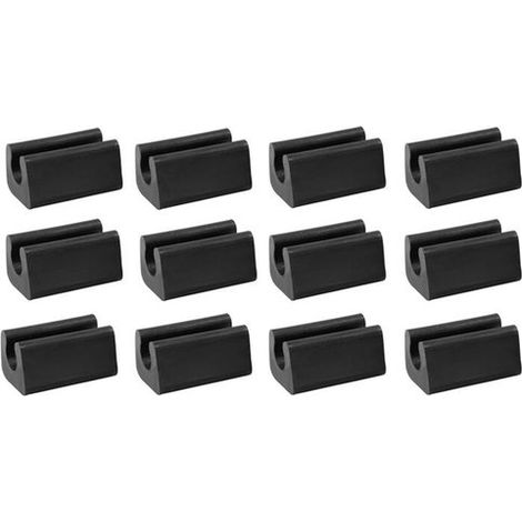Patins de pieds de chaise - 12 pièces - Protections de pieds de chaise - Plastique - Réduit le bruit - Protections de meubles - Protection de sol - Convient aux cadres tubulaires ronds de chaises - 32 (1/5)