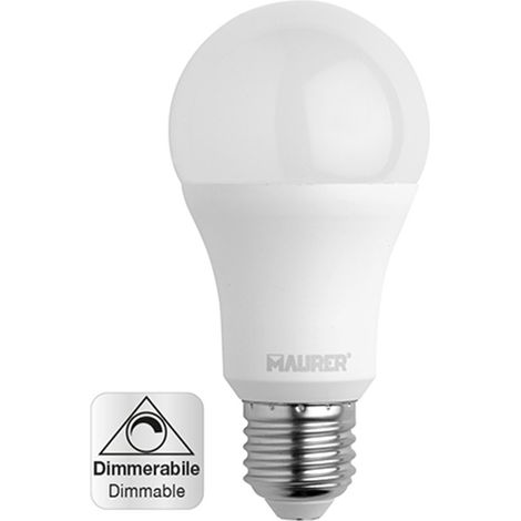 LAMPADA LED DIMMER. MAURER GOCCIA E27 9,5W 1055L 3000K L.CALDA