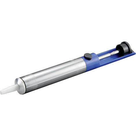 Entlötpumpe – 1 Stück – Leichtes Metall und Teflon – Hohe Saugleistung – Elektronik und Löten – Blau (1/5)