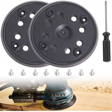 Plateau de Ponçage 125mm avec Hook et Loop Compatible avec Bosch PEX 270 A/PEX 270 AE Ponceuse Excentrique avec Tournevis par (2 Pièces) (1/5)