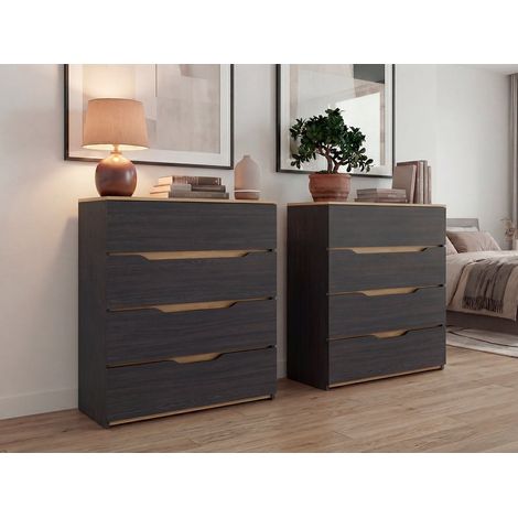 Arcadia Set de 2 Cómodas Modernas para Dormitorio (1/4)