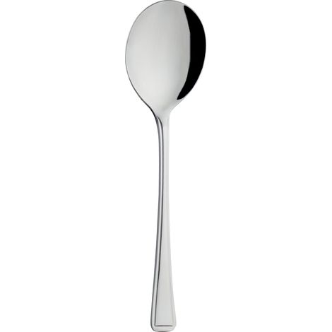 Couverts Lot de 12 cuillères à Soupe en Acier Inoxydable 18/0 2.5mm Fini Miroir Silver 2,5mm (1/4)
